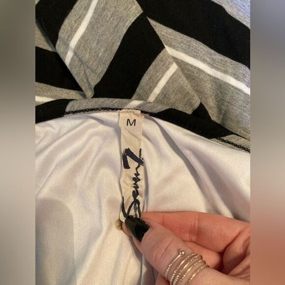 Seven7 striped drop waist high low dress - Picture 2 of 7